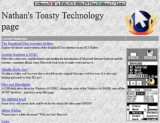 Скриншот сайта Nathans Toasty Technology Page