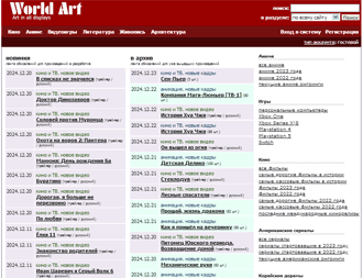 Скриншот сайта World-art.ru про мировое искусство