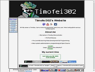 Скриншот сайта Timofei302\'s Website